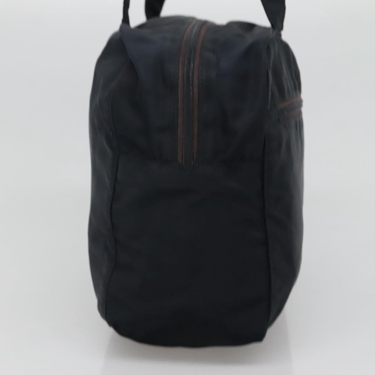 PRADA Hand Bag Nylon Navy Silver Auth bs22993