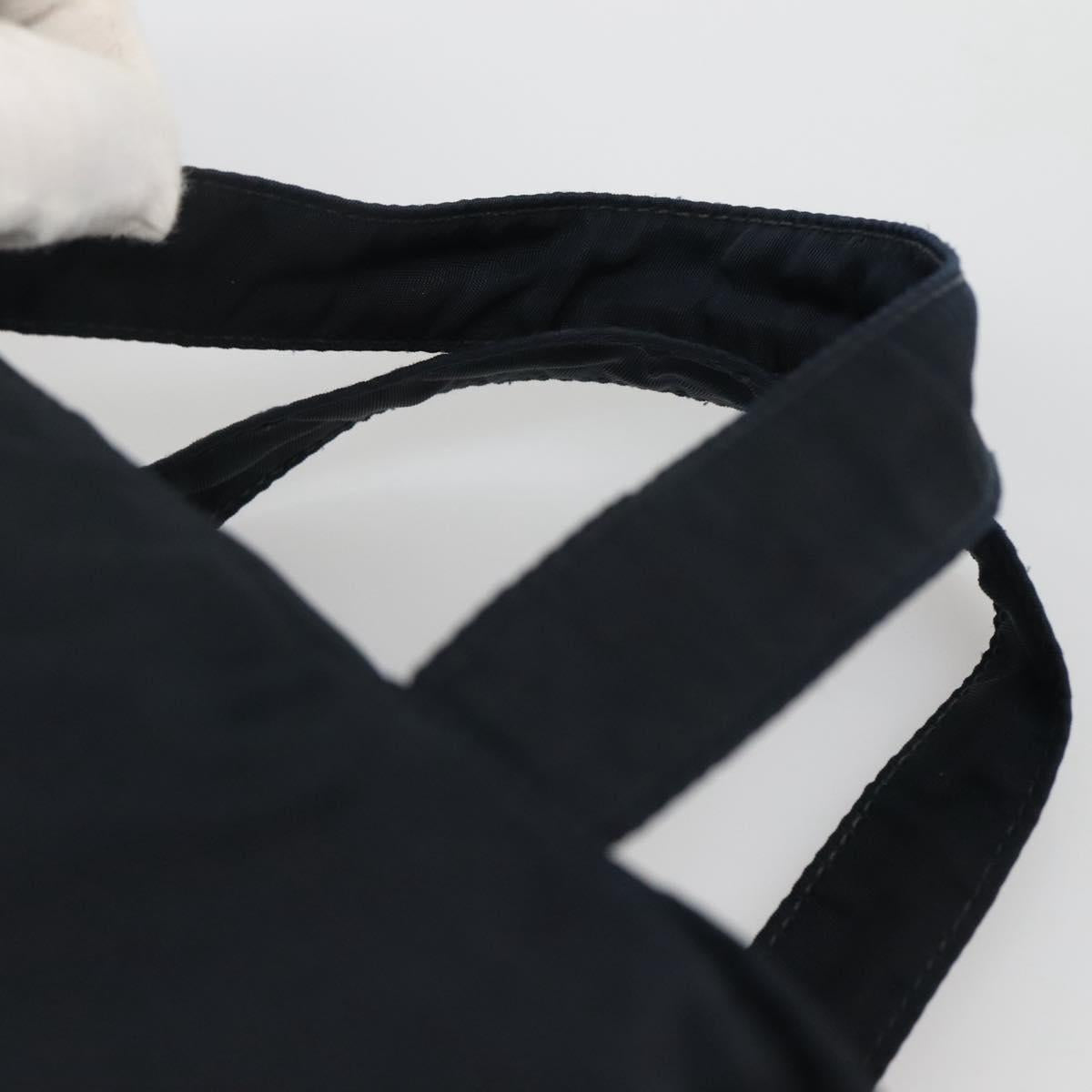 PRADA Hand Bag Nylon Navy Silver Auth bs22993