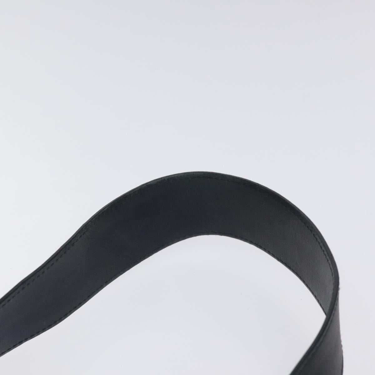 Salvatore Ferragamo Shoulder Bag Leather Navy Gold Auth bs22995