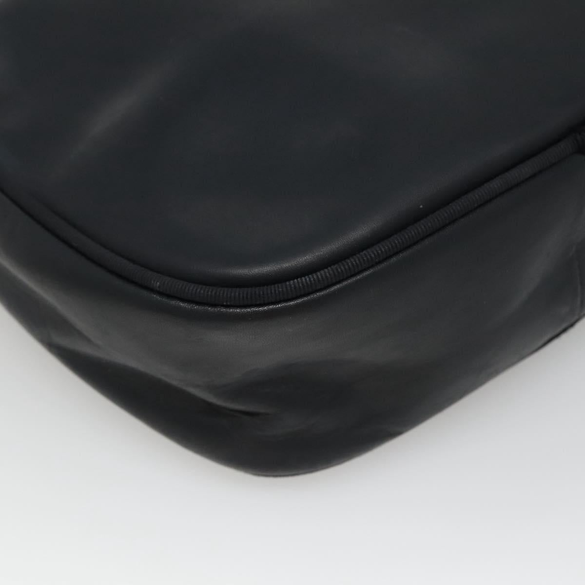 Salvatore Ferragamo Vala Shoulder Bag Leather Navy Gold Auth bs22996