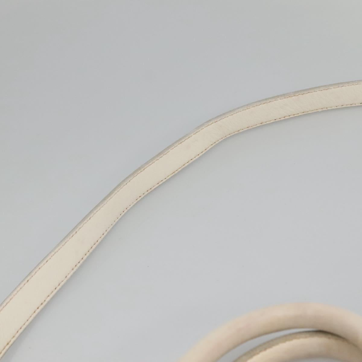 Miu Miu Matelasse Hand Bag Leather 2way White Auth bs22999