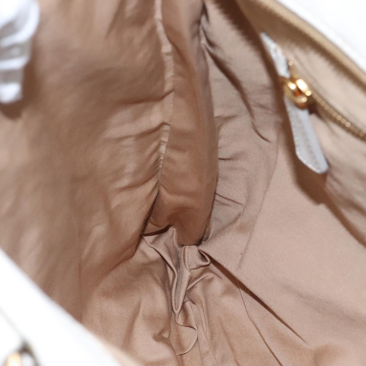 Miu Miu Matelasse Hand Bag Leather 2way White Auth bs22999