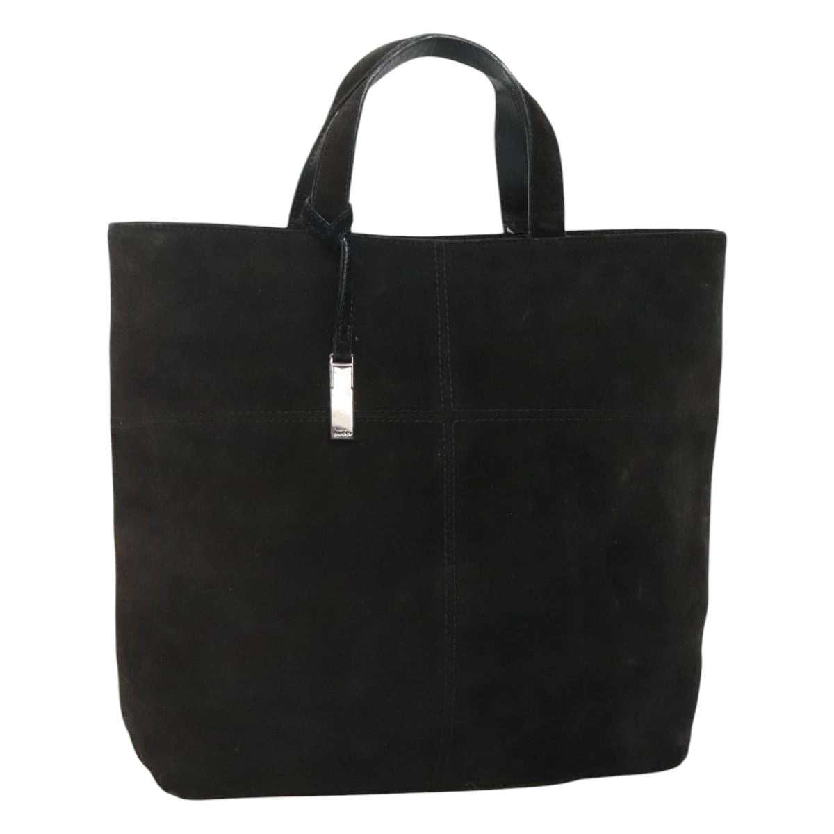 GUCCI Hand Bag Suede Black 002 2113 0475 Auth bs23012