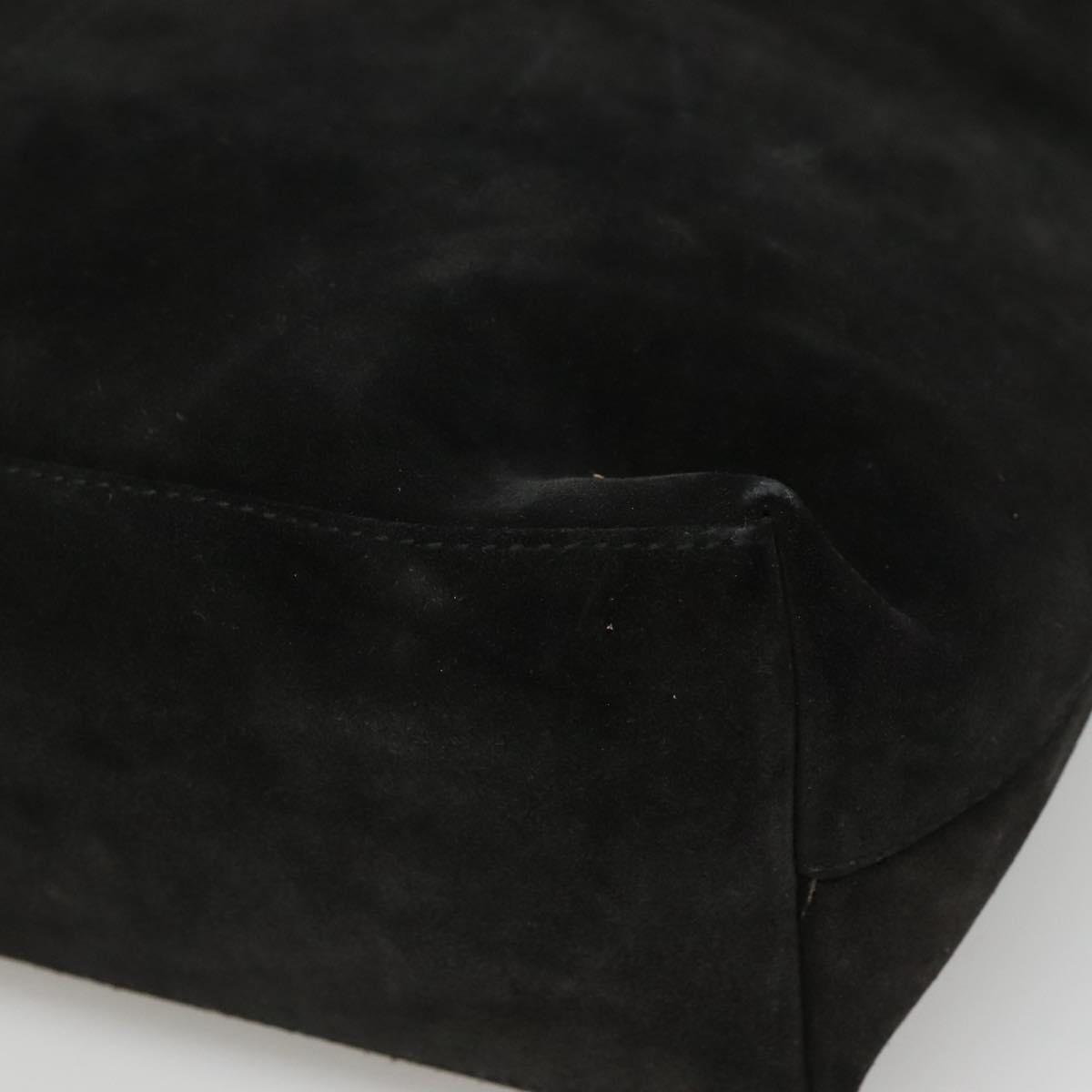 GUCCI Hand Bag Suede Black 002 2113 0475 Auth bs23012