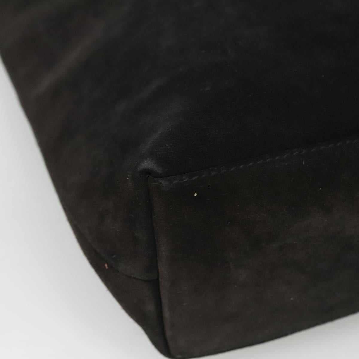 GUCCI Hand Bag Suede Black 002 2113 0475 Auth bs23012