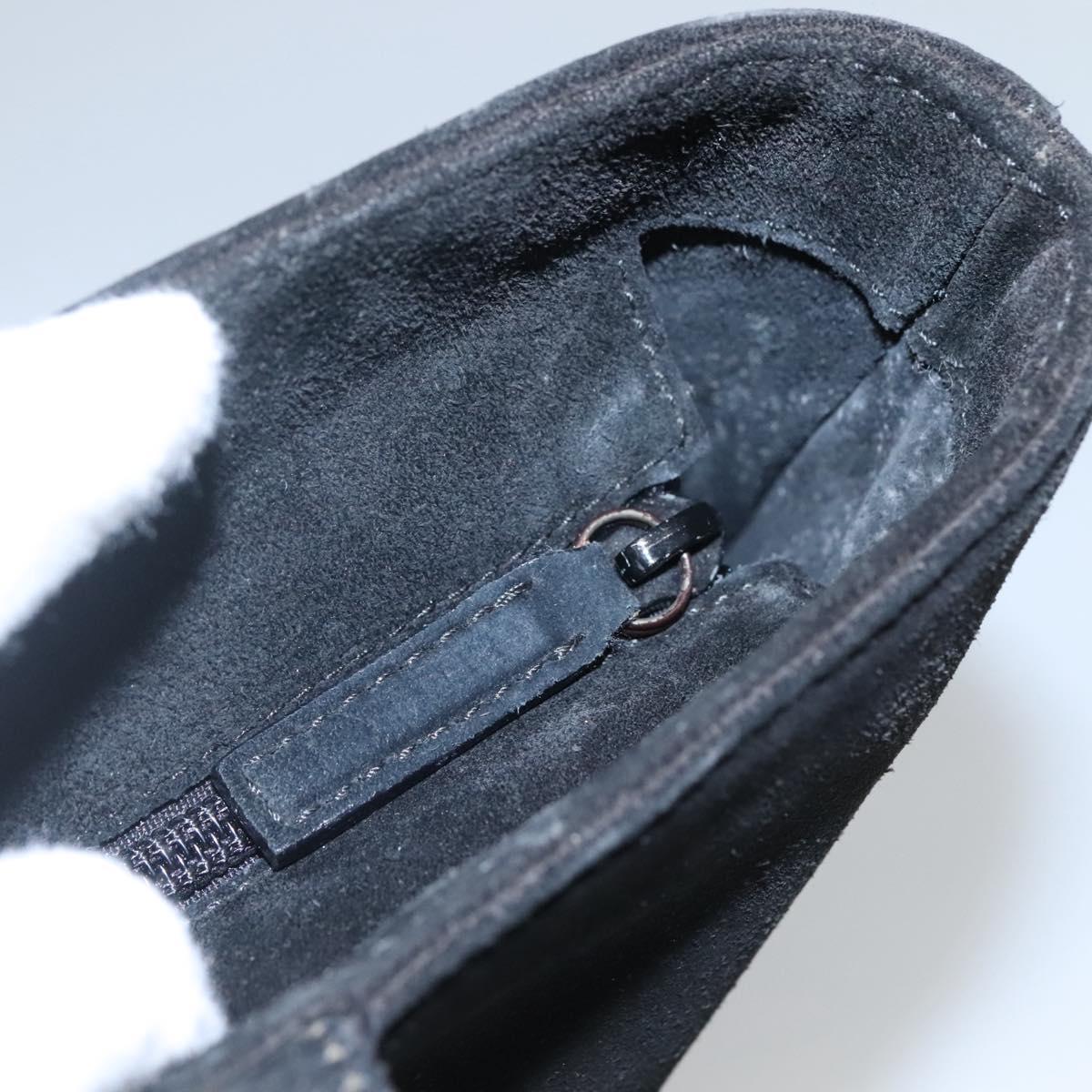 GUCCI Hand Bag Suede Black 002 2113 0475 Auth bs23012