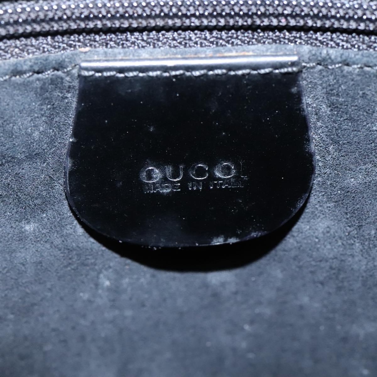 GUCCI Hand Bag Suede Black 002 2113 0475 Auth bs23012