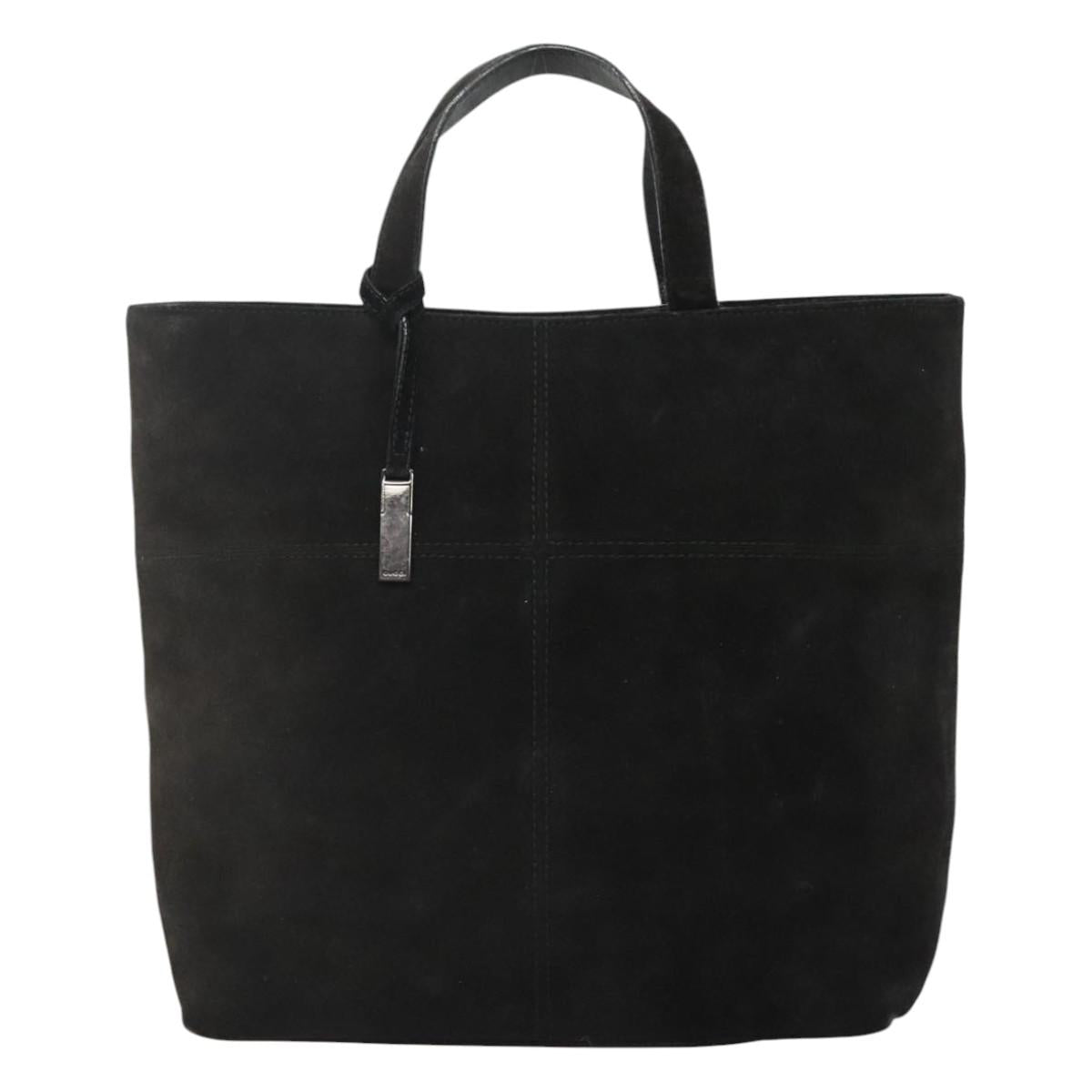 GUCCI Hand Bag Suede Black 002 2113 0475 Auth bs23012