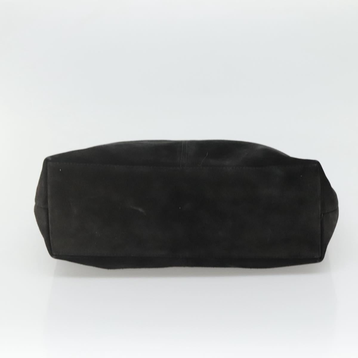 GUCCI Hand Bag Suede Black 002 2113 0475 Auth bs23012