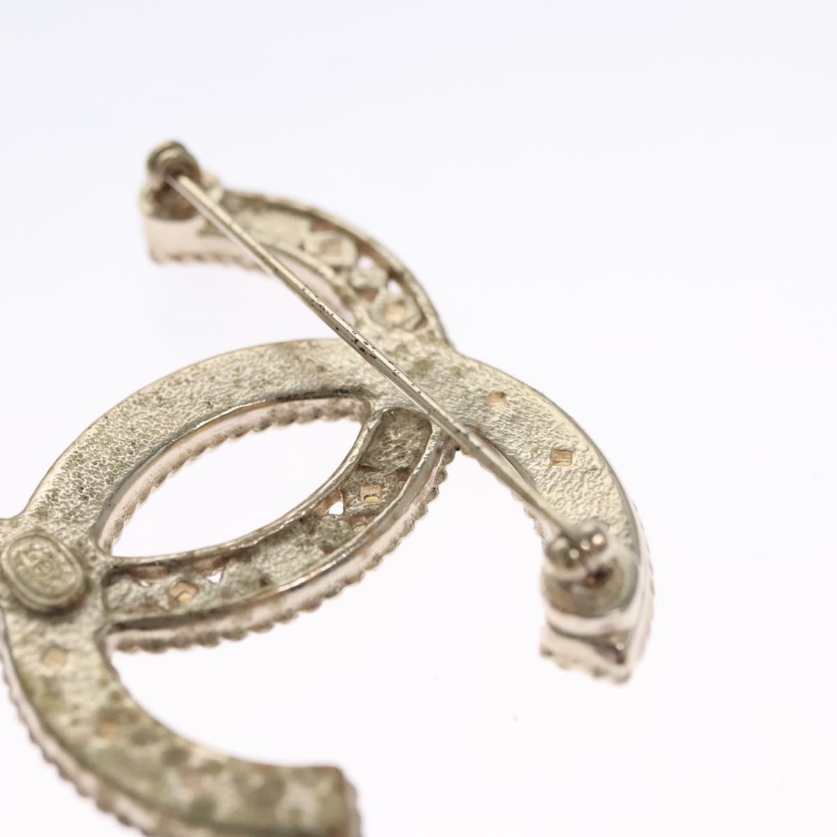 CHANEL COCO Mark Brooch Metal Gold Tone CC Auth bs23015