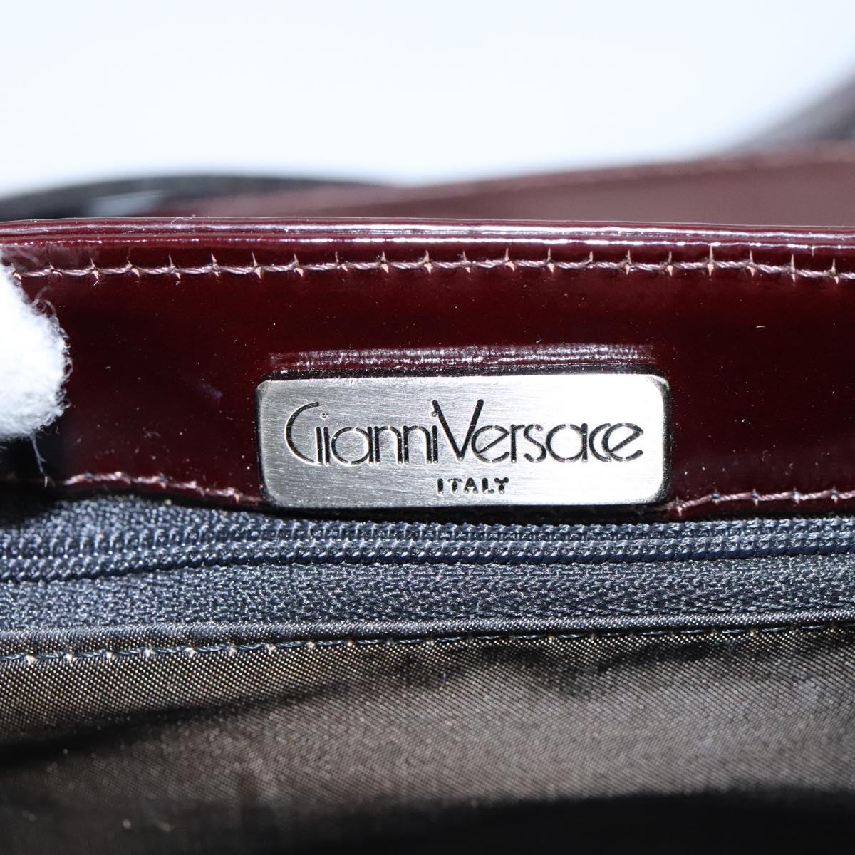 Gianni Versace Shoulder Bag Leather 2way Brown Auth bs23058