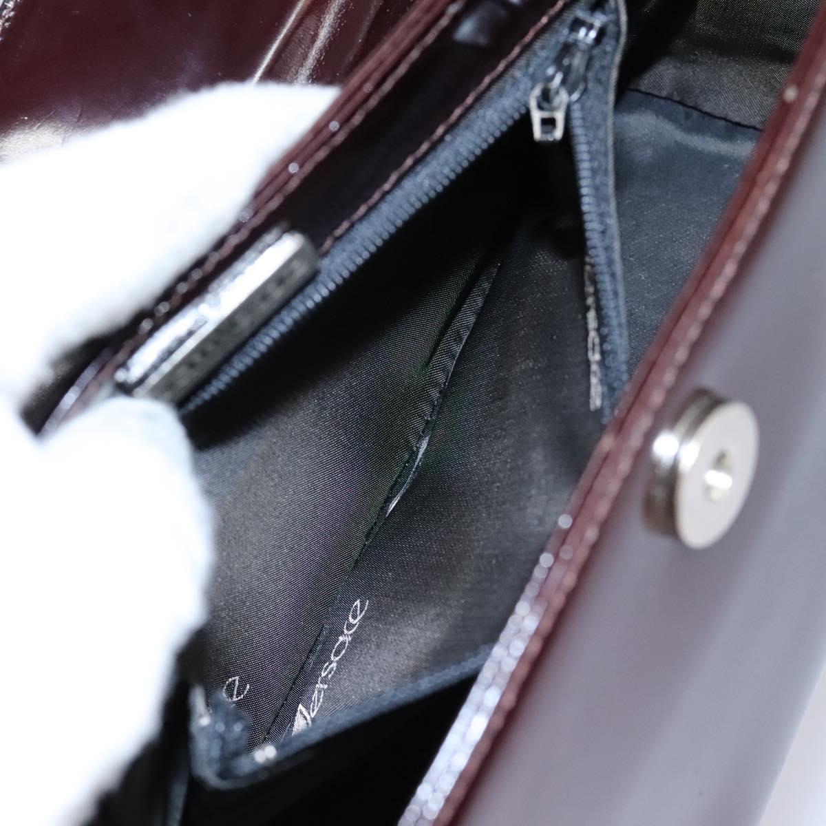 Gianni Versace Shoulder Bag Leather 2way Brown Auth bs23058