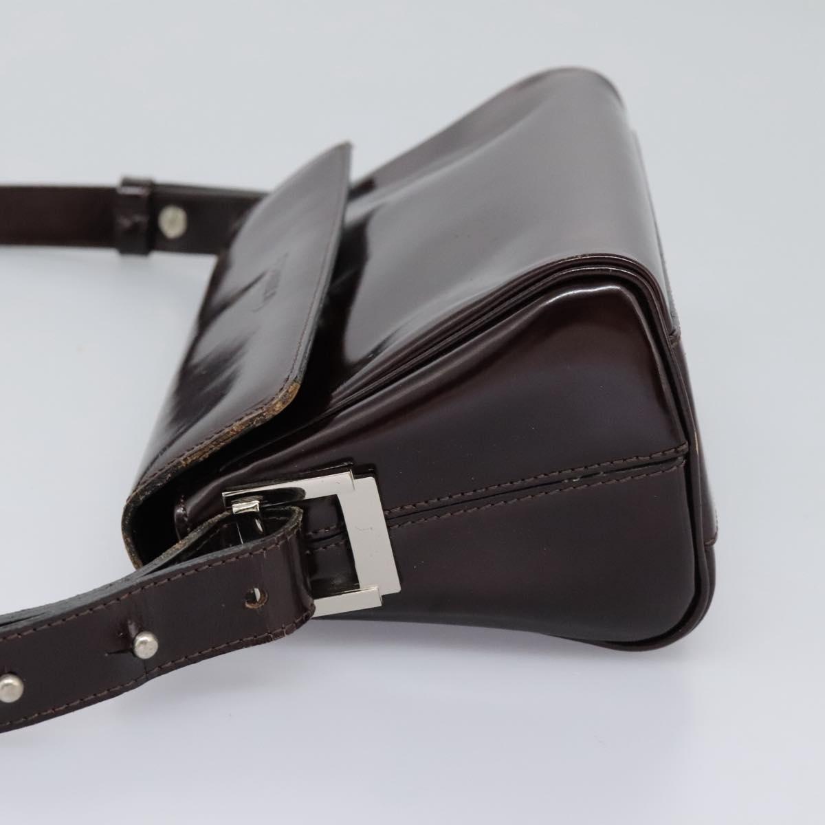 Gianni Versace Shoulder Bag Leather 2way Brown Auth bs23058