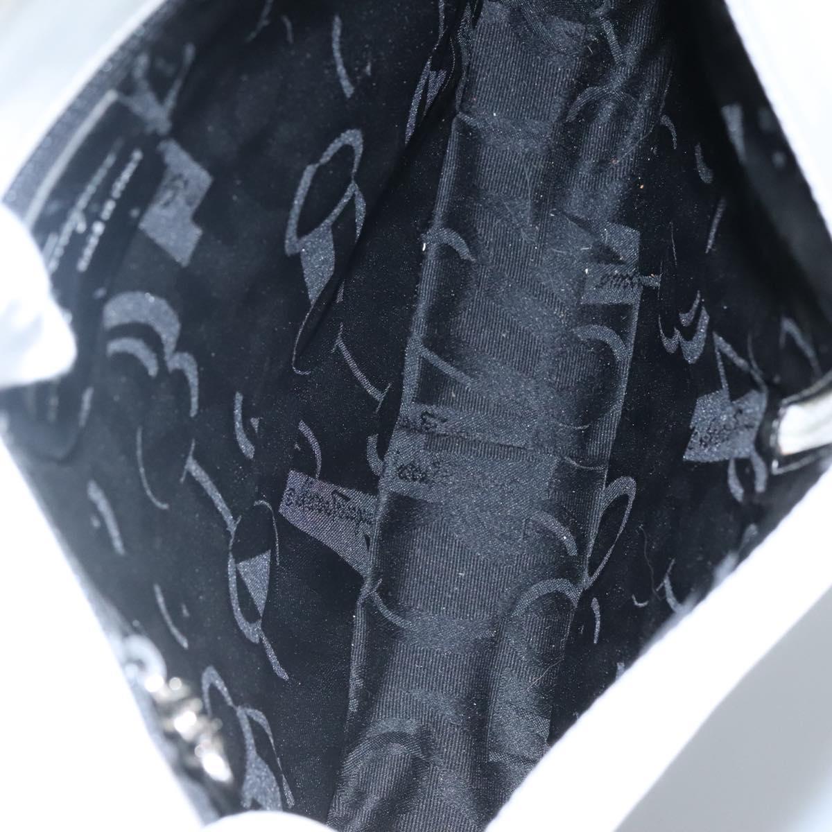 Salvatore Ferragamo Shoulder Bag Leather White Auth bs23066