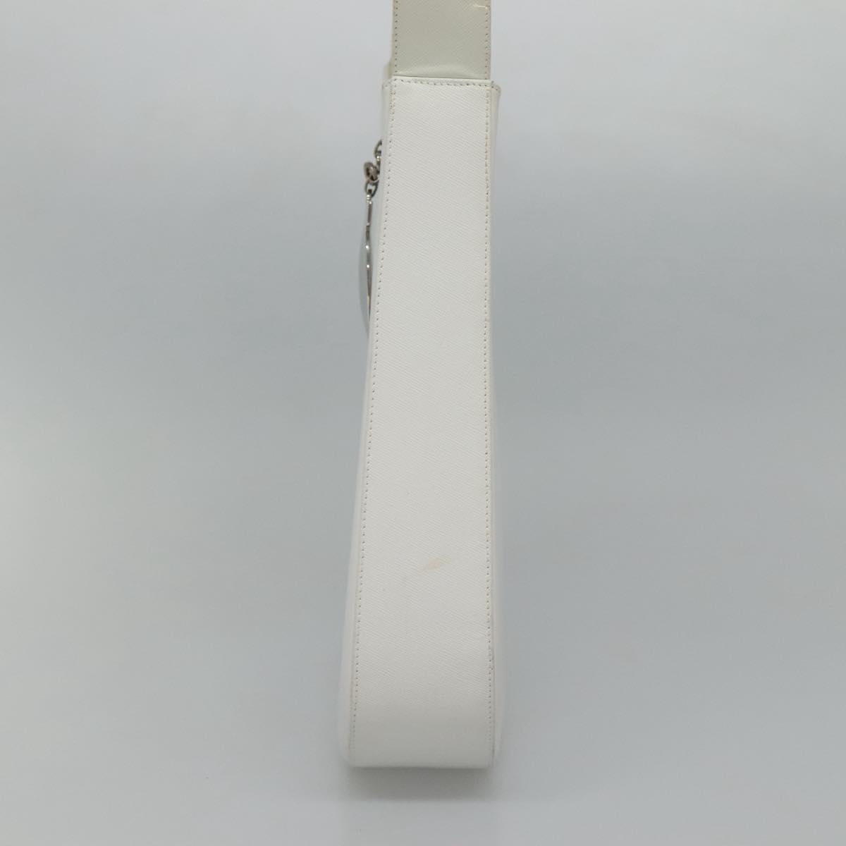 Salvatore Ferragamo Shoulder Bag Leather White Auth bs23066