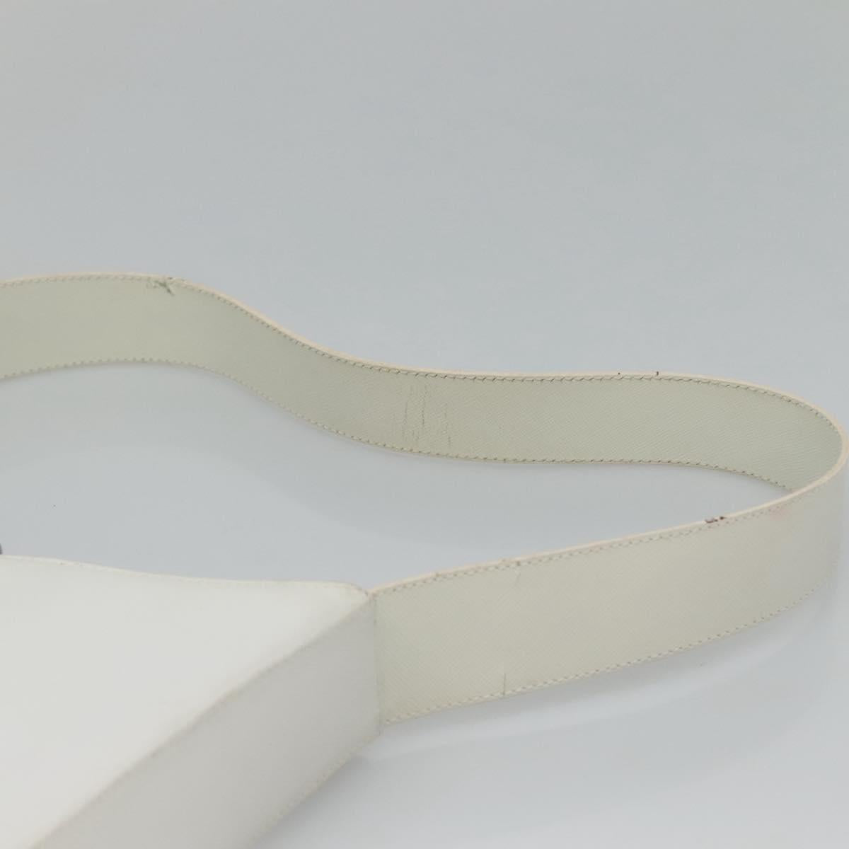 Salvatore Ferragamo Shoulder Bag Leather White Auth bs23066