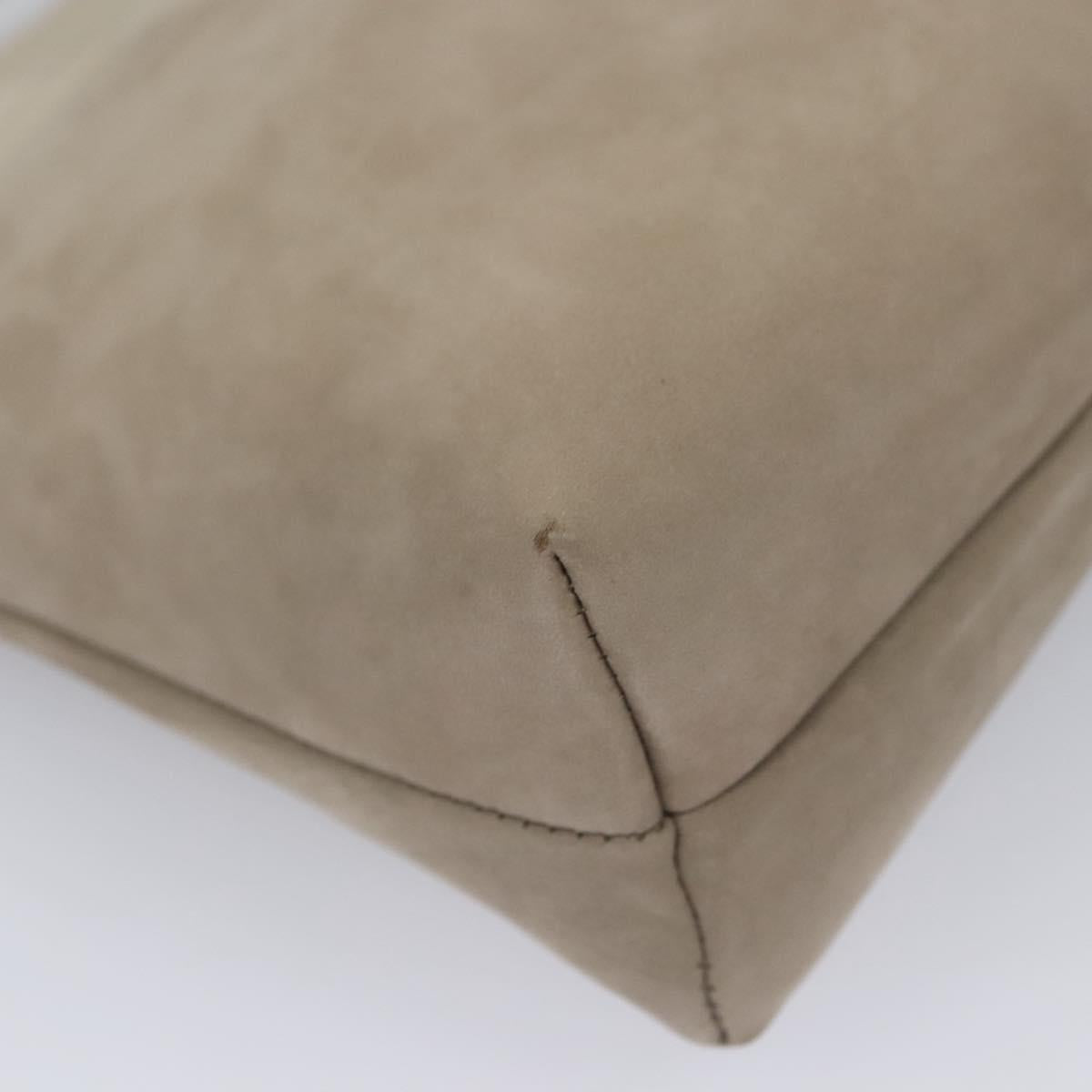 Salvatore Ferragamo Vala Shoulder Bag Suede Beige Auth bs23073