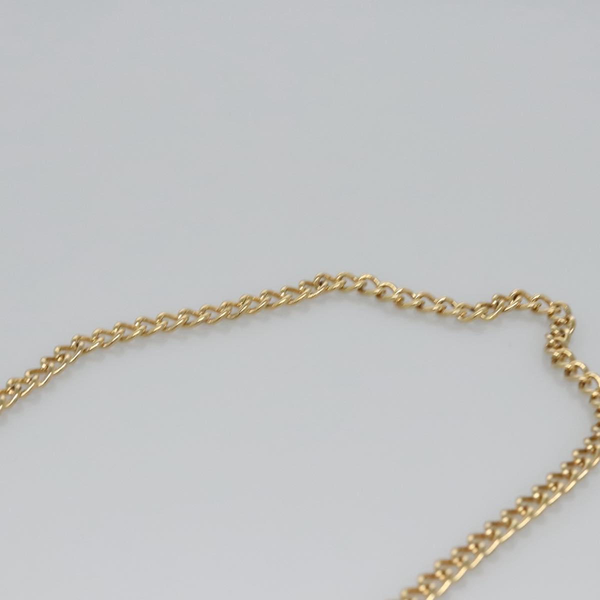 Salvatore Ferragamo Chain Gancini Shoulder Bag Leather Brown Gold Auth bs23090