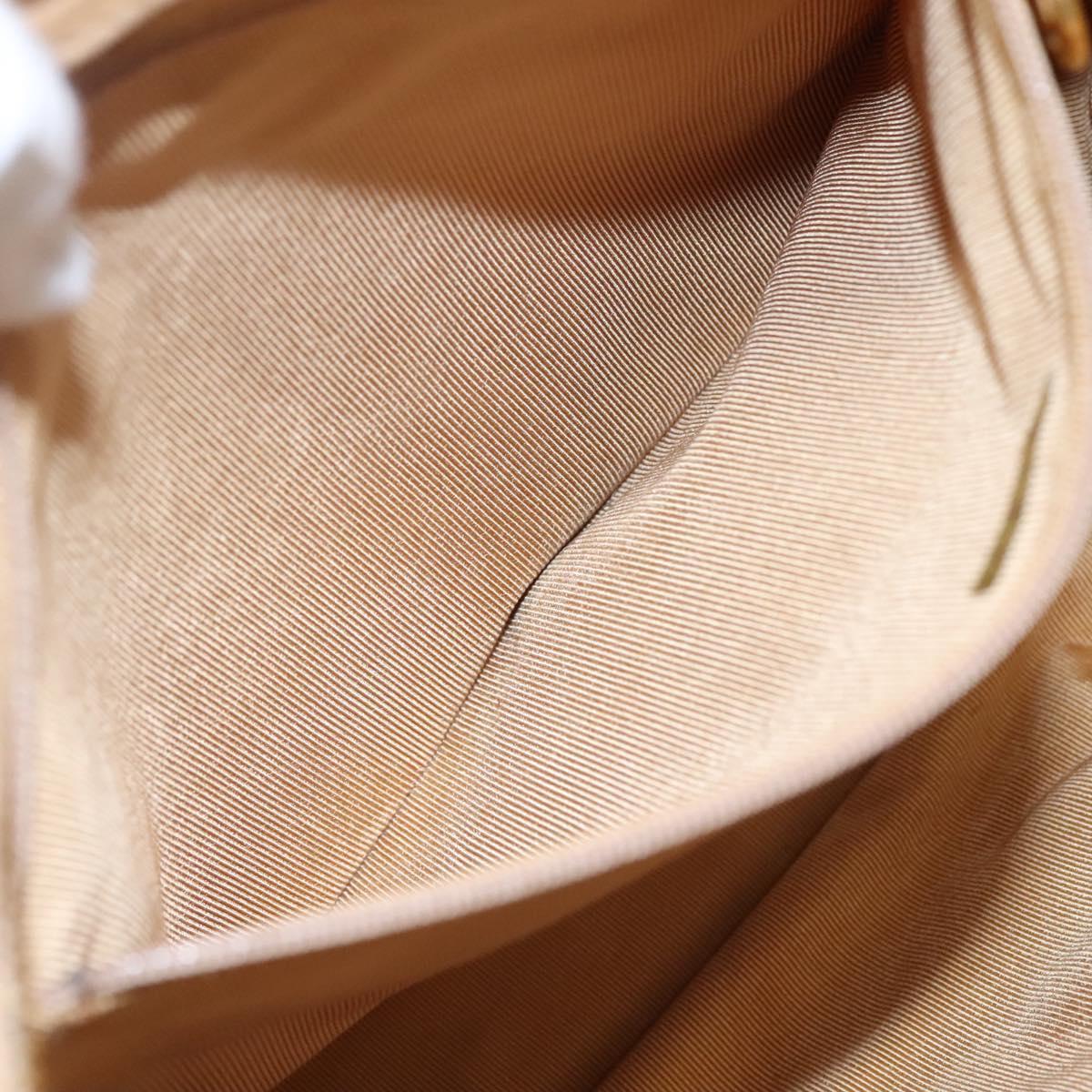 CHANEL Matelasse Shoulder Bag Lamb Skin Beige Gold CC Auth bs23120