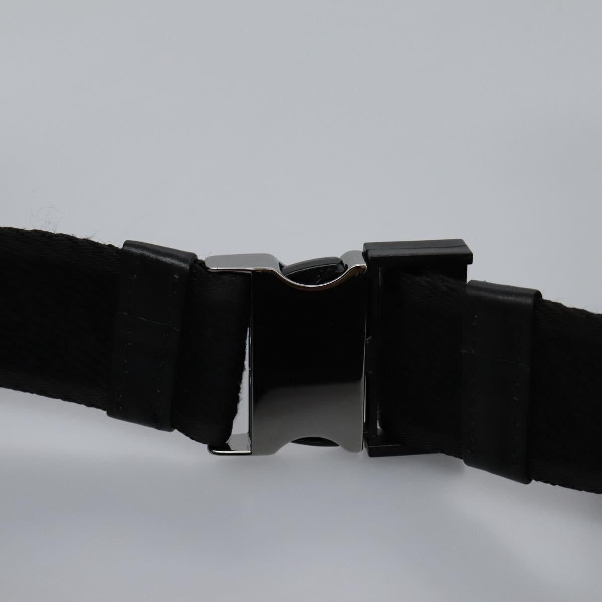 DOLCE&GABBANA Leopard Waist Bag Canvas Green Black Auth bs23142