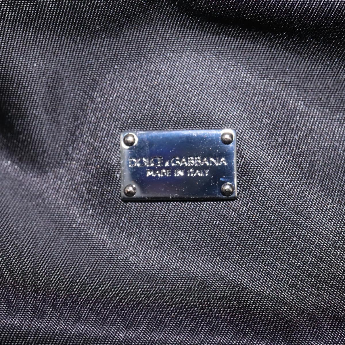 DOLCE&GABBANA Leopard Waist Bag Canvas Green Black Auth bs23142