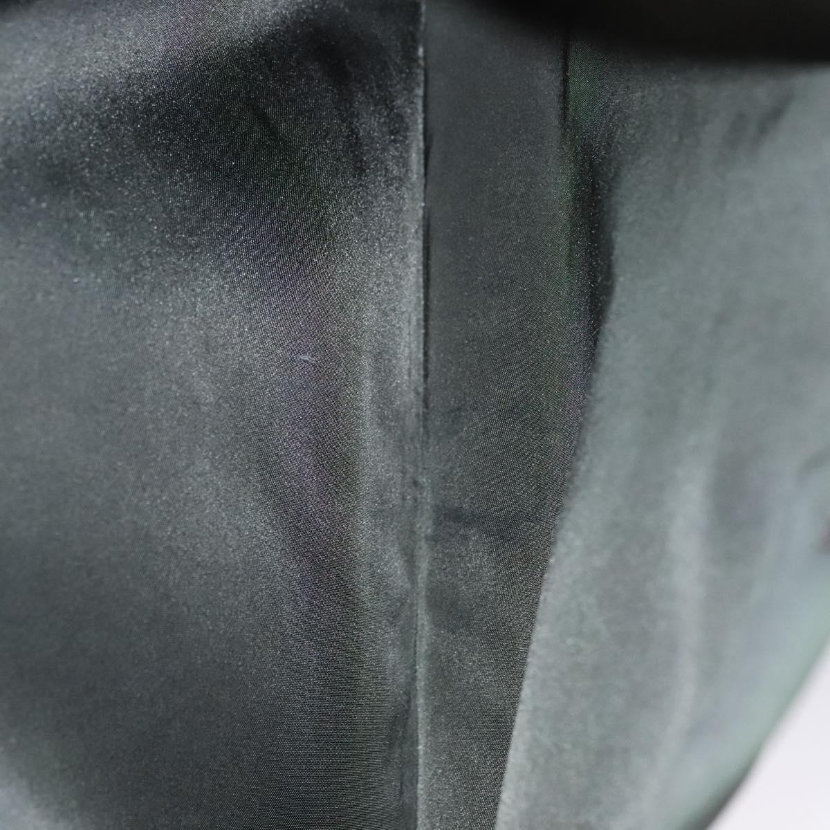 PRADA Hand Bag Nylon Green Silver Auth bs23150