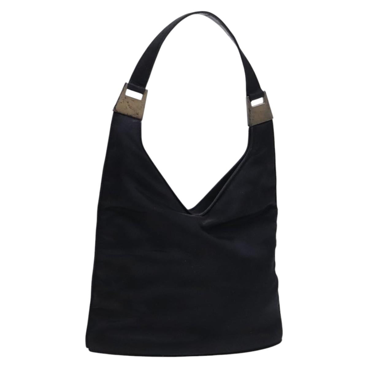 GUCCI Shoulder Bag Nylon Black Auth bs23154