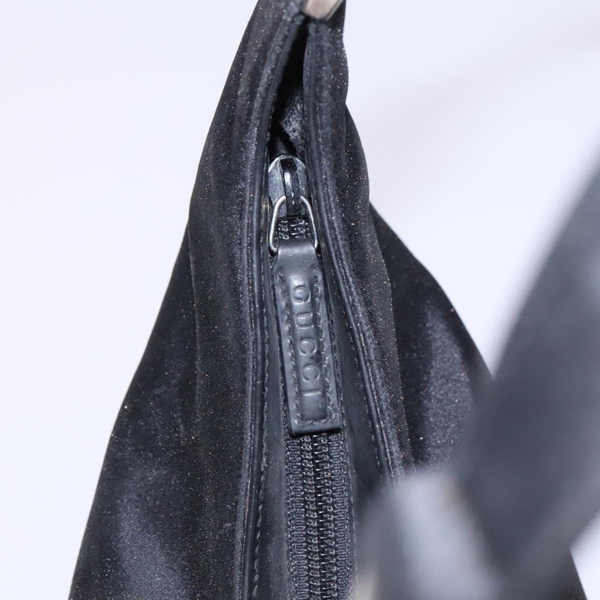 GUCCI Shoulder Bag Nylon Black Auth bs23154