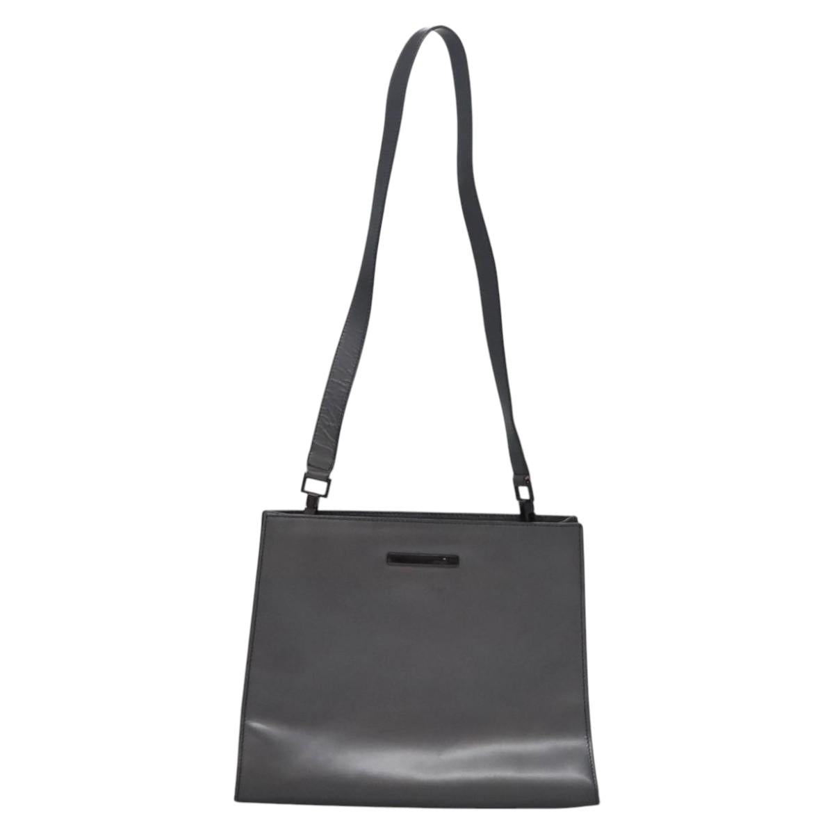 GUCCI Hand Bag Patent leather 2way Silver 001 2020 1854 Auth bs23158