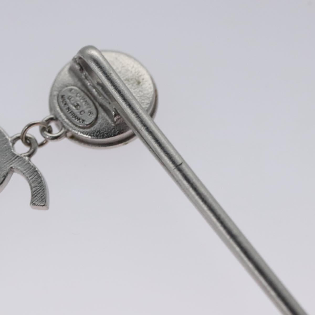 CHANEL Hairpin Pin Metal Silver LV Auth bs23181