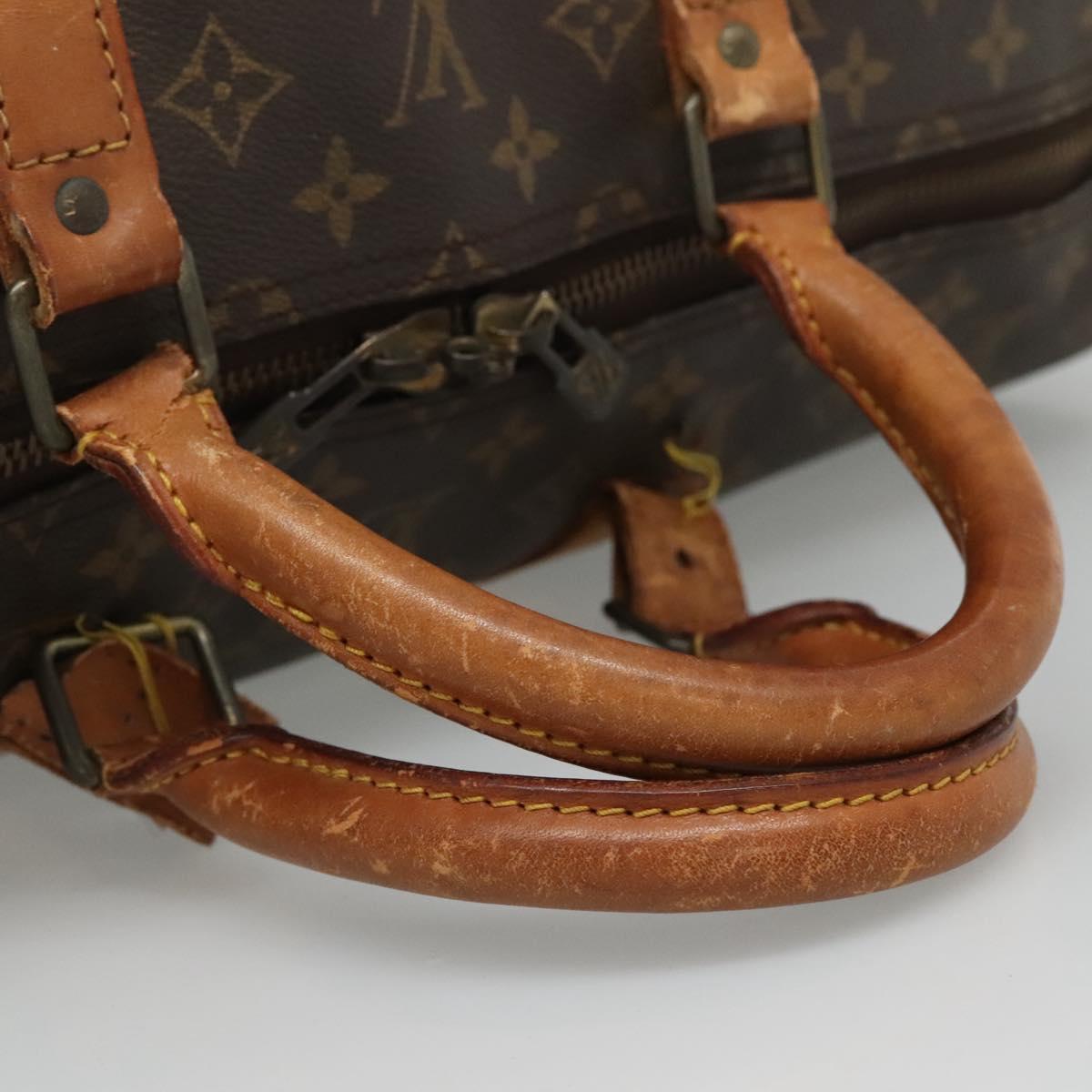 LOUIS VUITTON Monogram Keepall 55 Boston Bag M41424 LV Auth bs23193