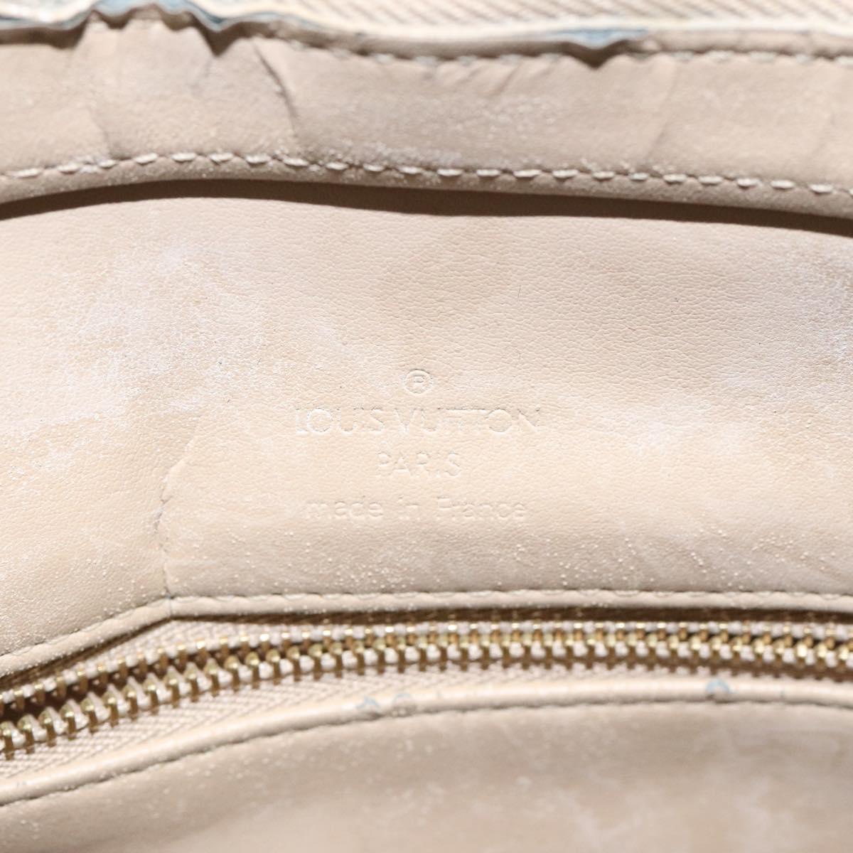 LOUIS VUITTON Monogram Vernis Houston Hand Bag Beige M91004 LV Auth bs23194