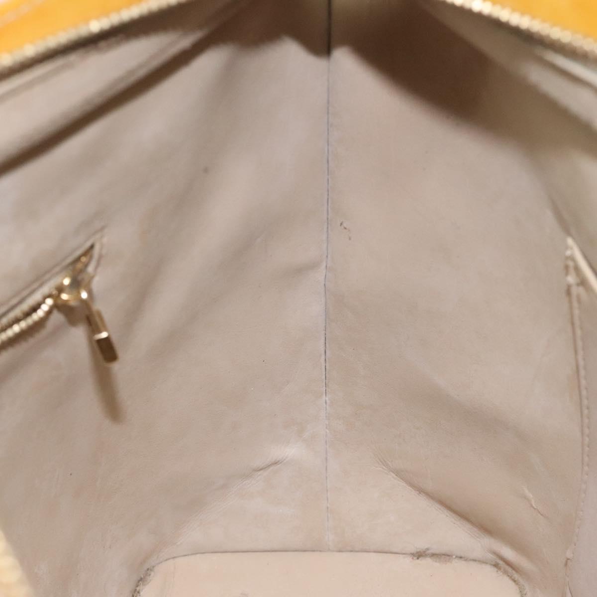 LOUIS VUITTON Monogram Vernis Houston Hand Bag Beige M91004 LV Auth bs23194