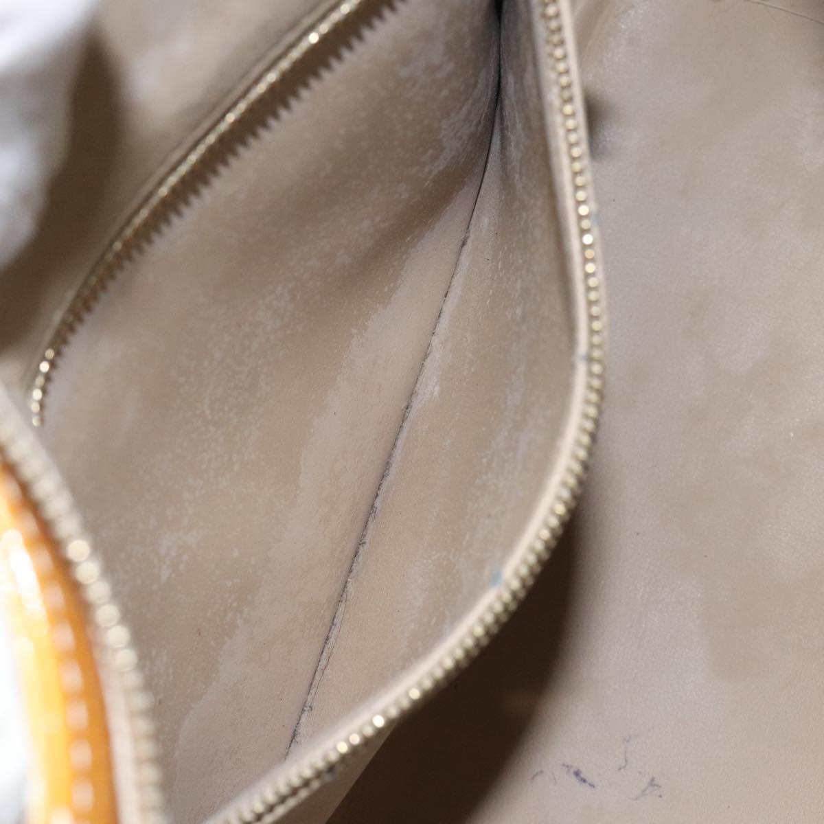 LOUIS VUITTON Monogram Vernis Houston Hand Bag Beige M91004 LV Auth bs23194