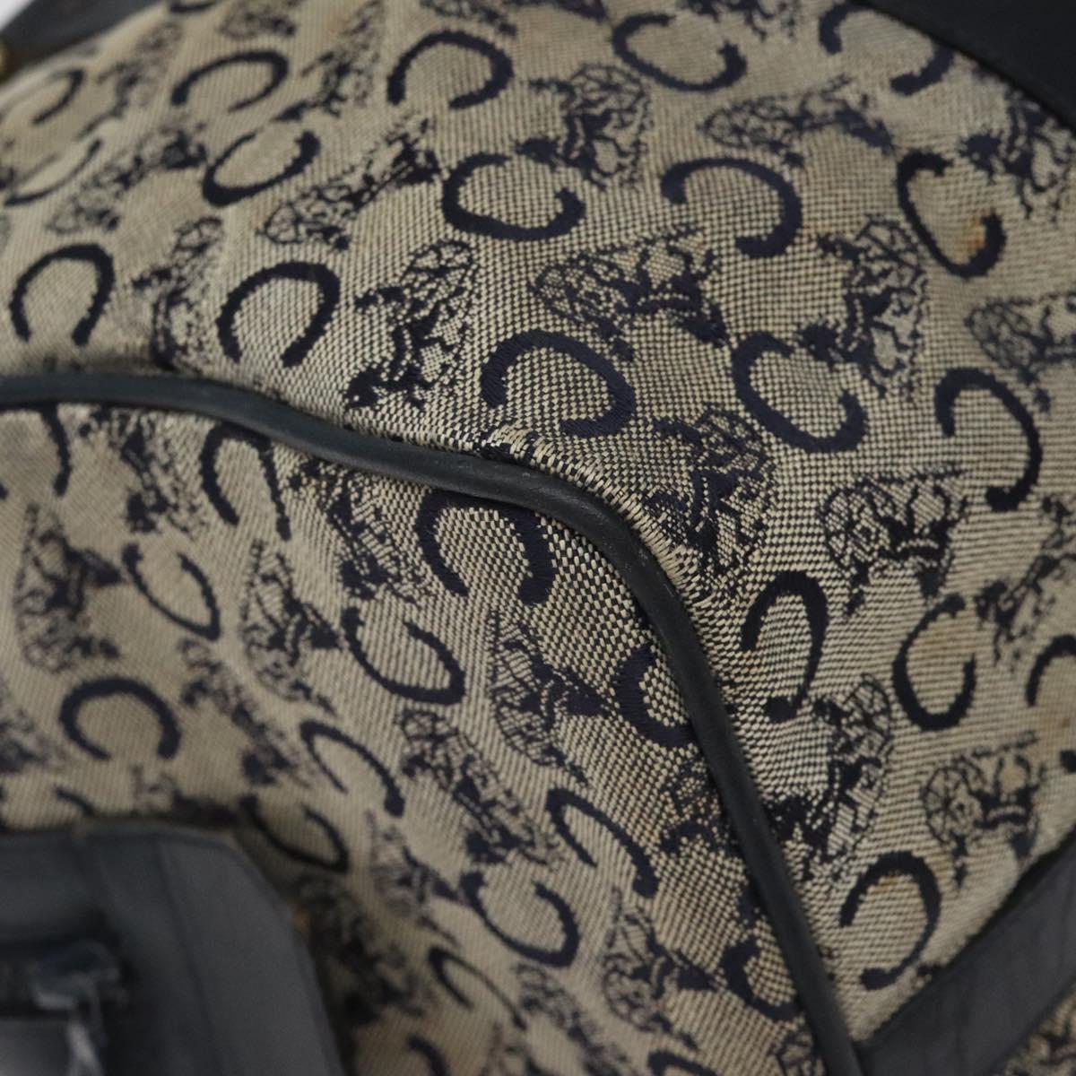 CELINE C Macadam Hand Bag Canvas Navy Auth bs23203