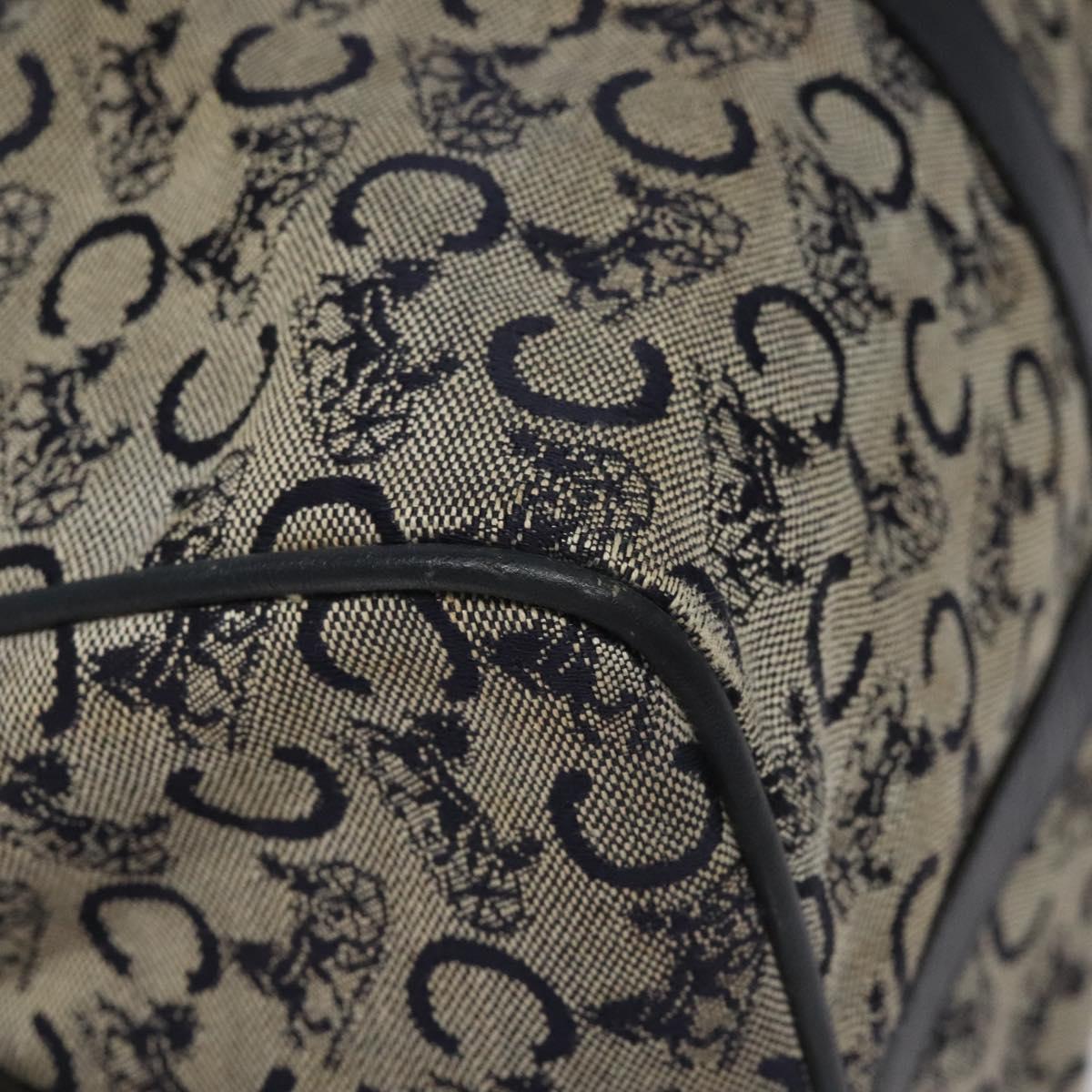 CELINE C Macadam Hand Bag Canvas Navy Auth bs23203