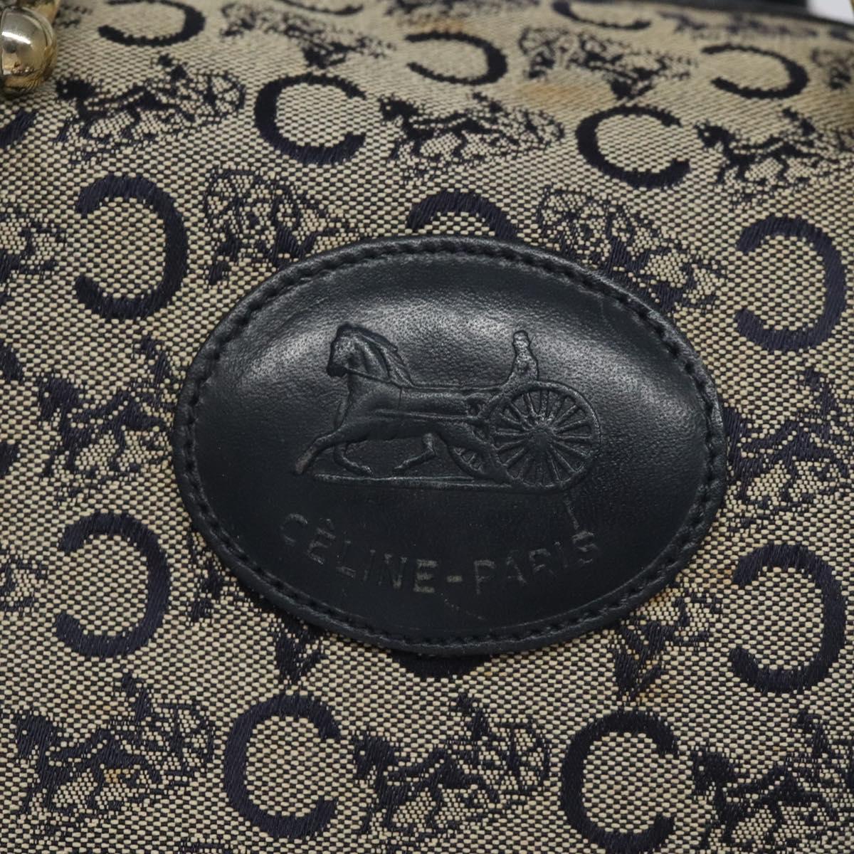 CELINE C Macadam Hand Bag Canvas Navy Auth bs23203