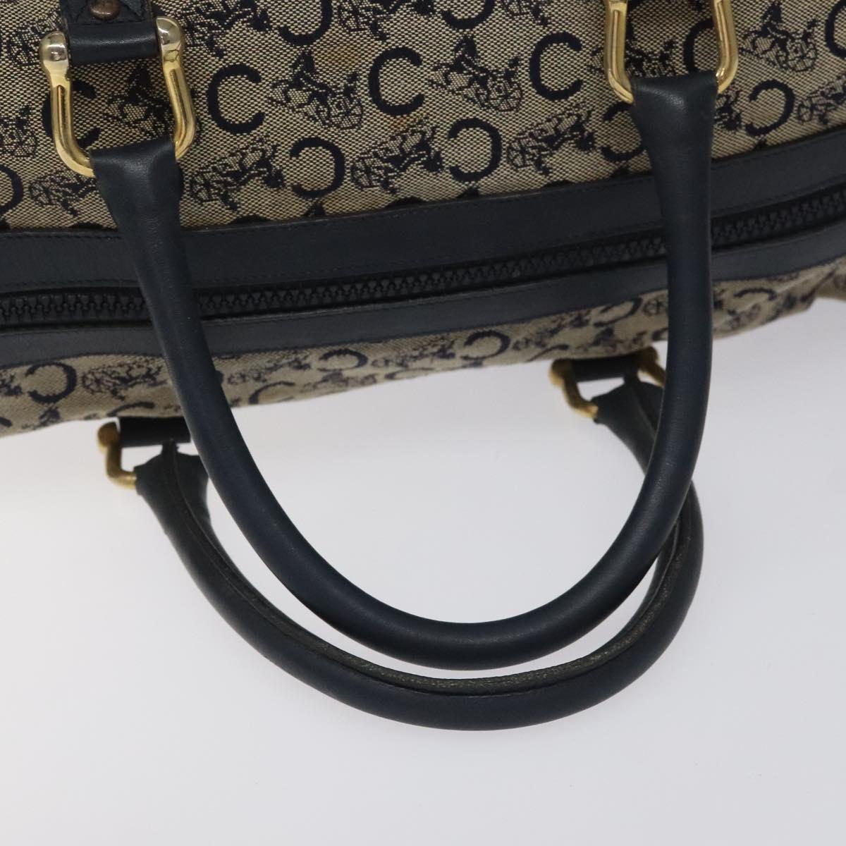 CELINE C Macadam Hand Bag Canvas Navy Auth bs23203