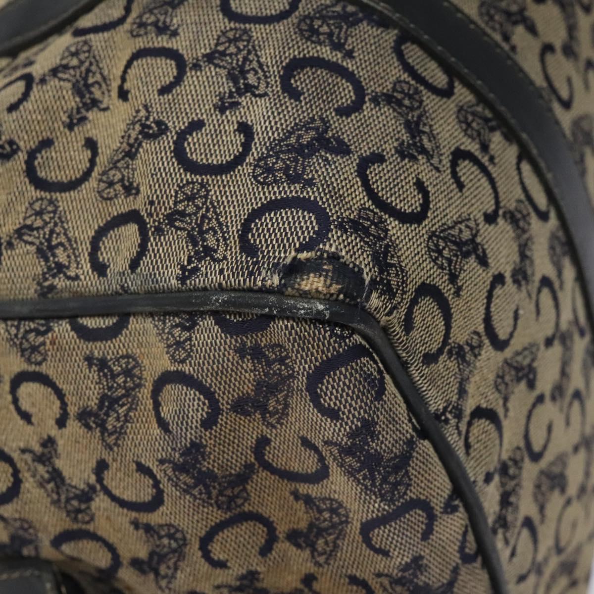 CELINE C Macadam Hand Bag Canvas Navy Auth bs23204