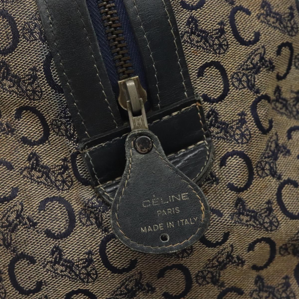 CELINE C Macadam Hand Bag Canvas Navy Auth bs23204