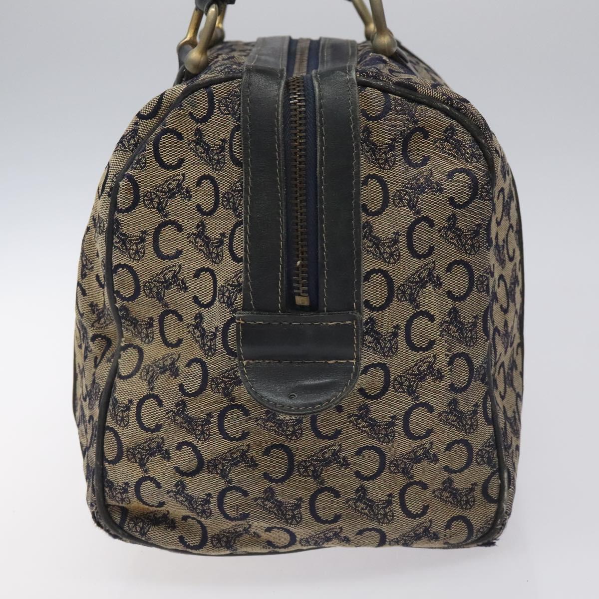 CELINE C Macadam Hand Bag Canvas Navy Auth bs23204