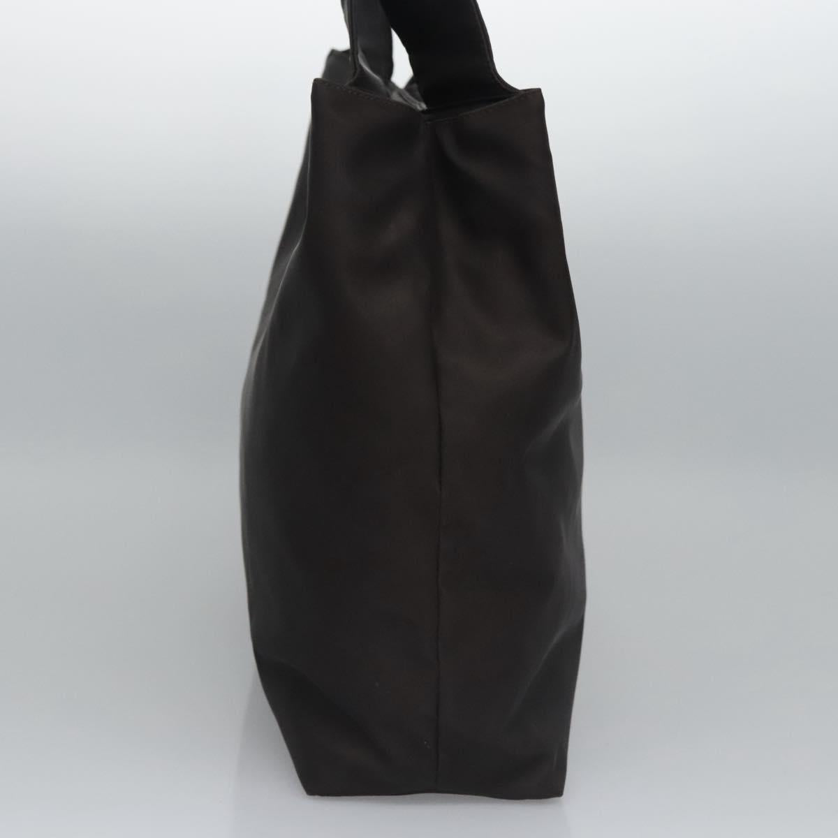 Salvatore Ferragamo Gancini Tote Bag Nylon Brown Auth bs23209