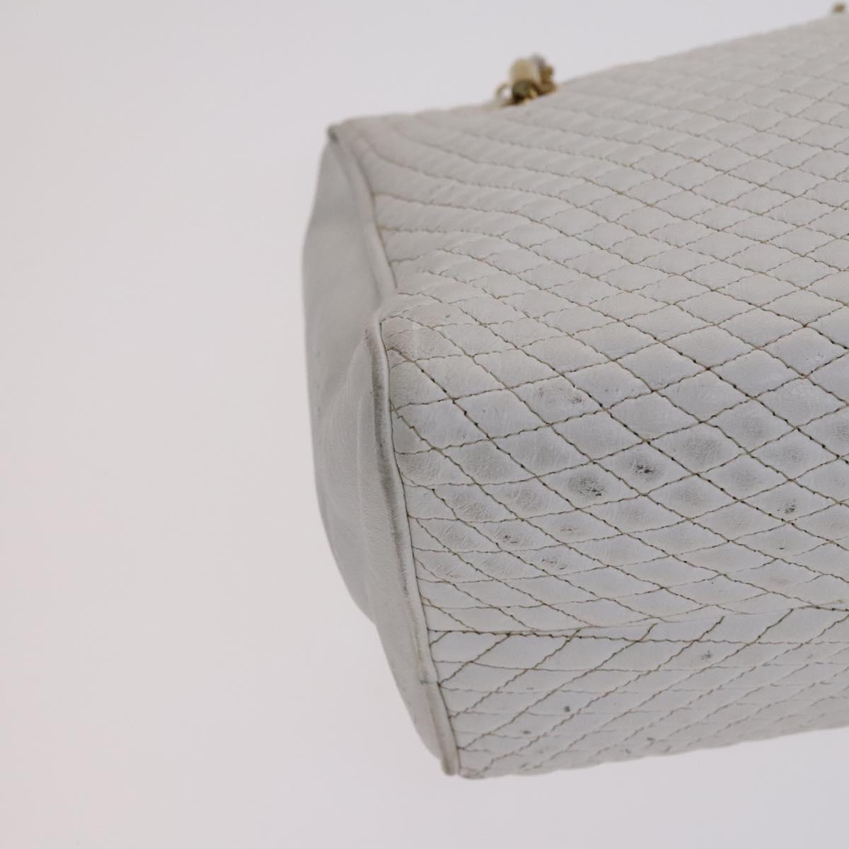 BALLY INTRECCIATO Shoulder Boston Bag Leather 3Set Black White Auth bs23216