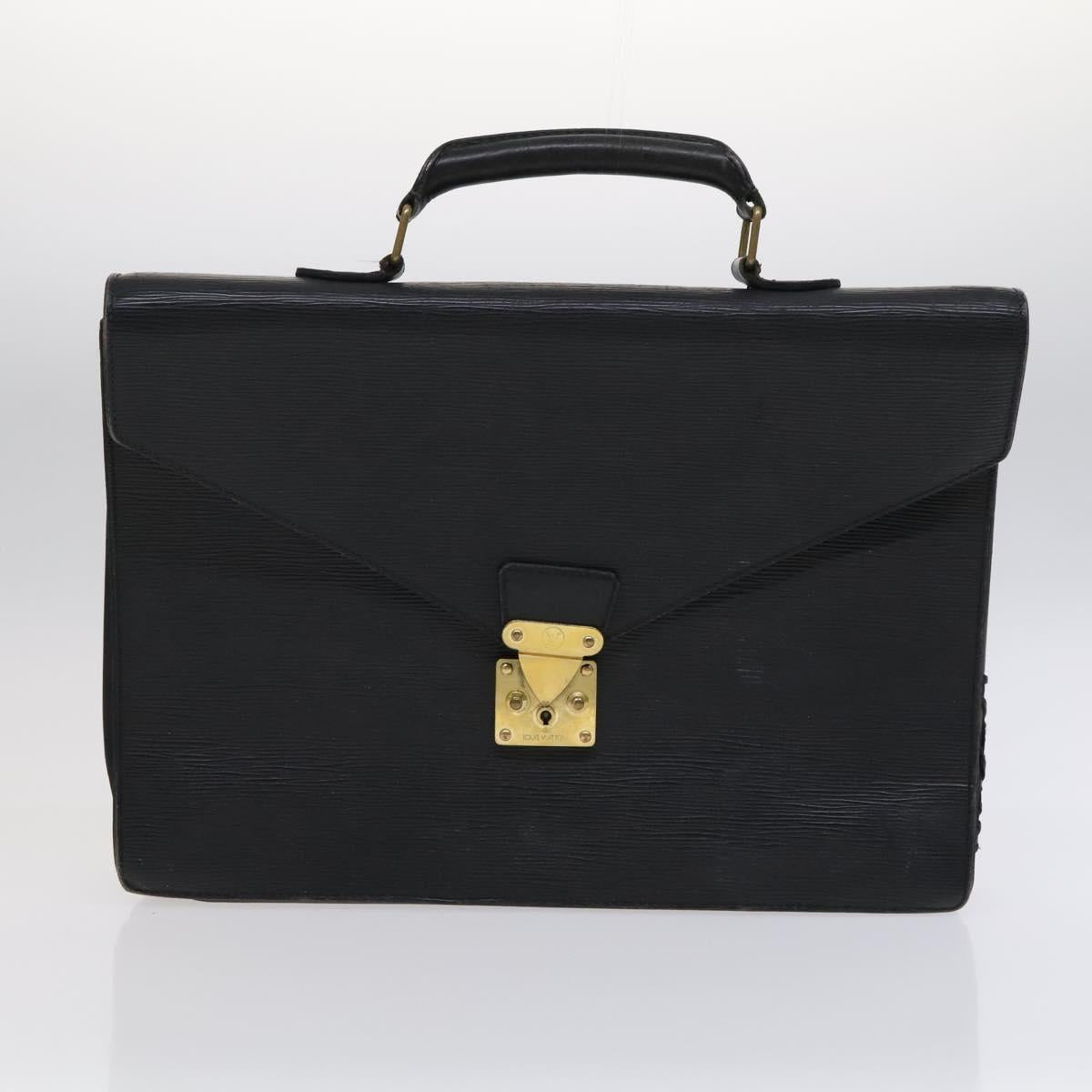 LOUIS VUITTON Monogram Epi Hand Bag 3Set Black LV Auth bs23217