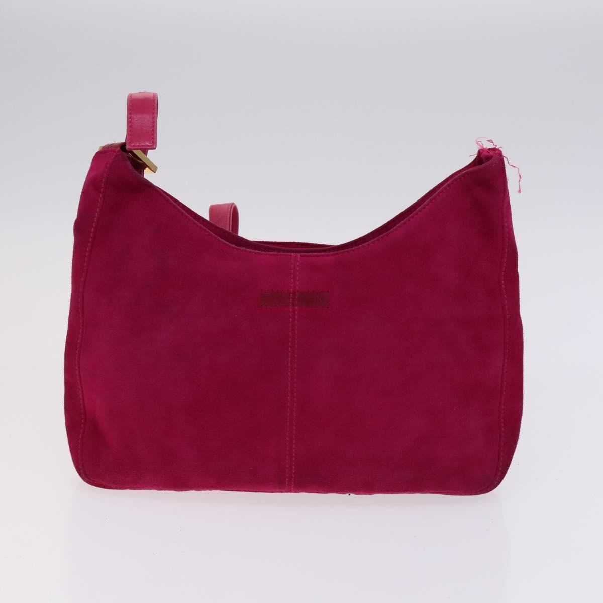 FENDI Pecan Canvas Zucca Canvas Bag Suede 4Set Pink Brown black Auth bs23233