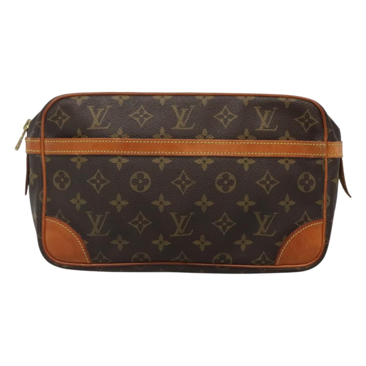 LOUIS VUITTON Monogram Compiegne 28 Clutch Bag M51845 LV Auth bs23284