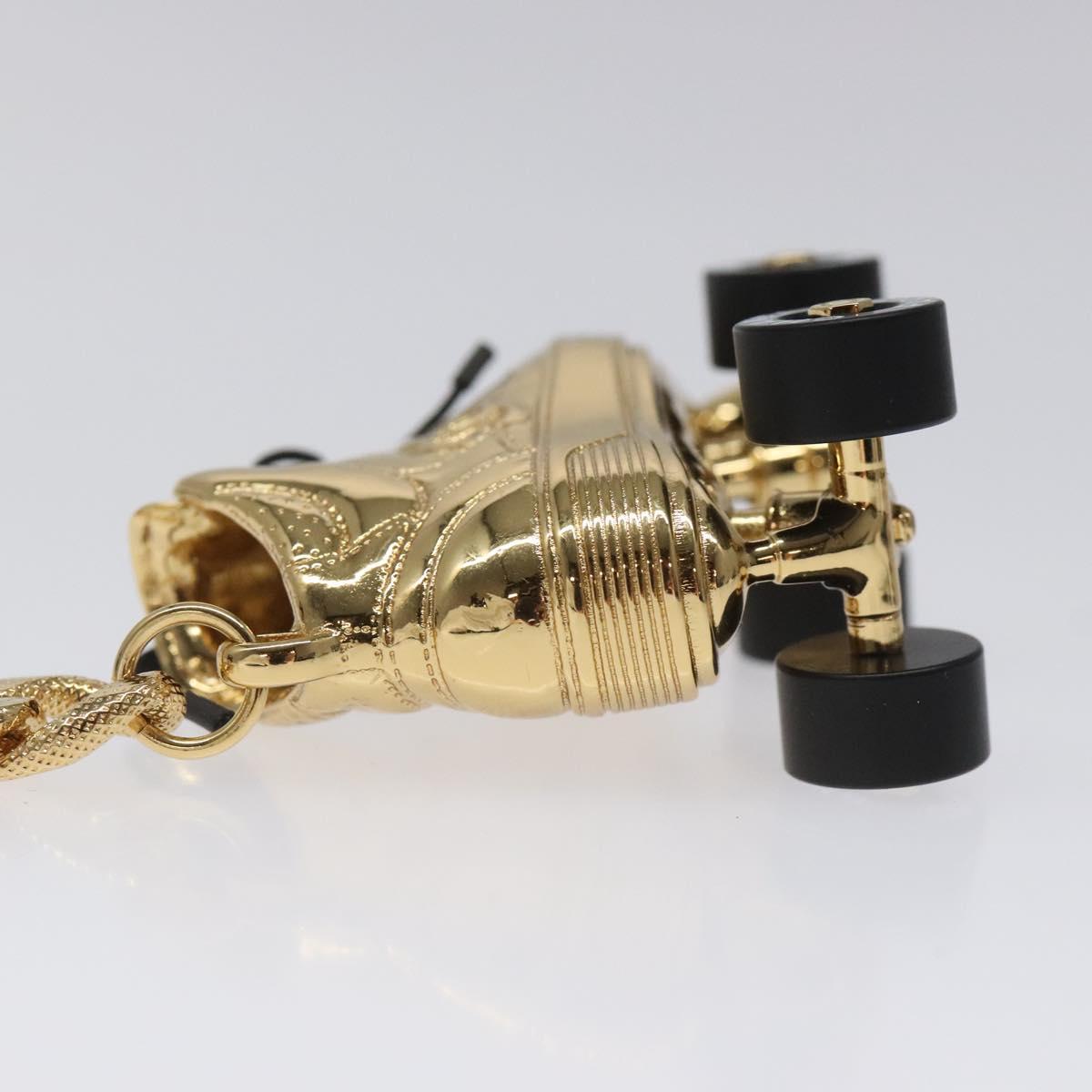 CHANEL Roller Skates Charm metal Gold CC Auth bs23306A