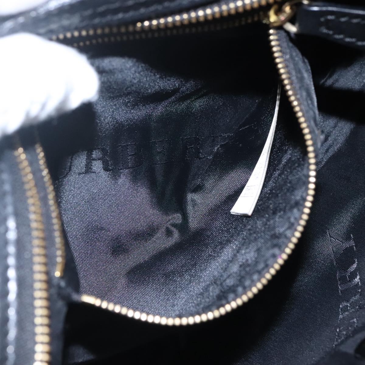 BURBERRY Shoulder Bag Leather Black Auth bs23319