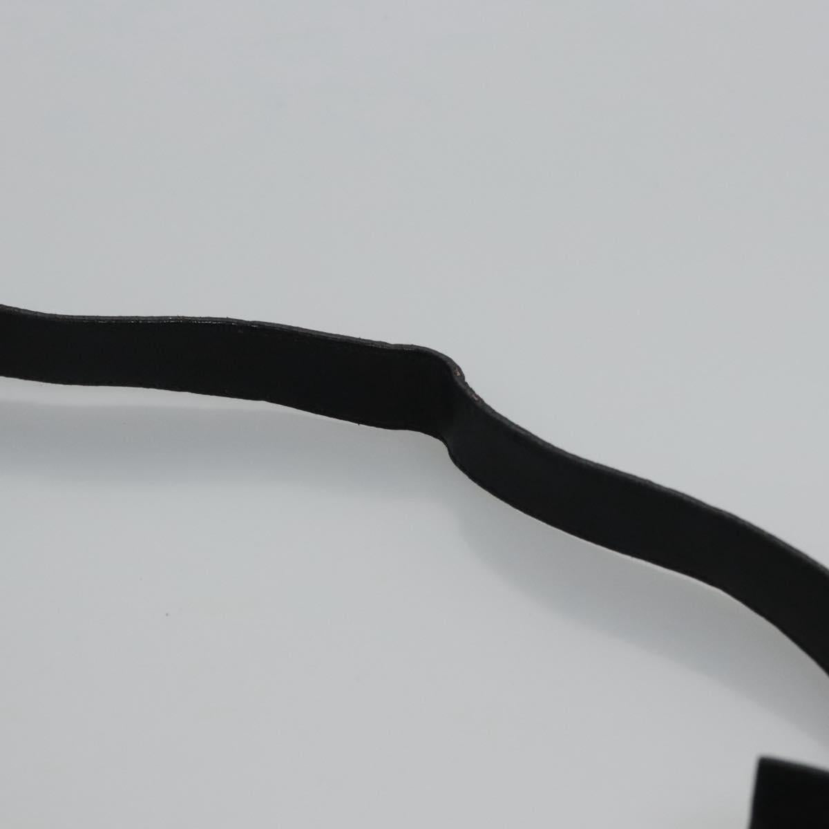 Salvatore Ferragamo Gancini Shoulder Bag Canvas Black Silver Auth bs23336