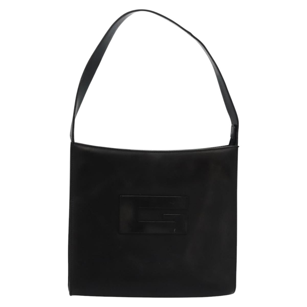 GUCCI Shoulder Bag Patent leather Black Silver 001 3065 Auth bs23367